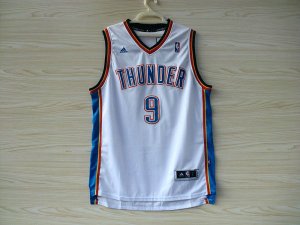 Maillot De Basket Oklahoma City Thunder Serge Ibaka 9 Tissus Sportif Fans Edition Blanc